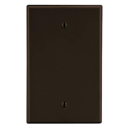 Hubbell Wiring Device-Kellems Wallplate, 1-Gang, Box Mount Blank, Brown P13